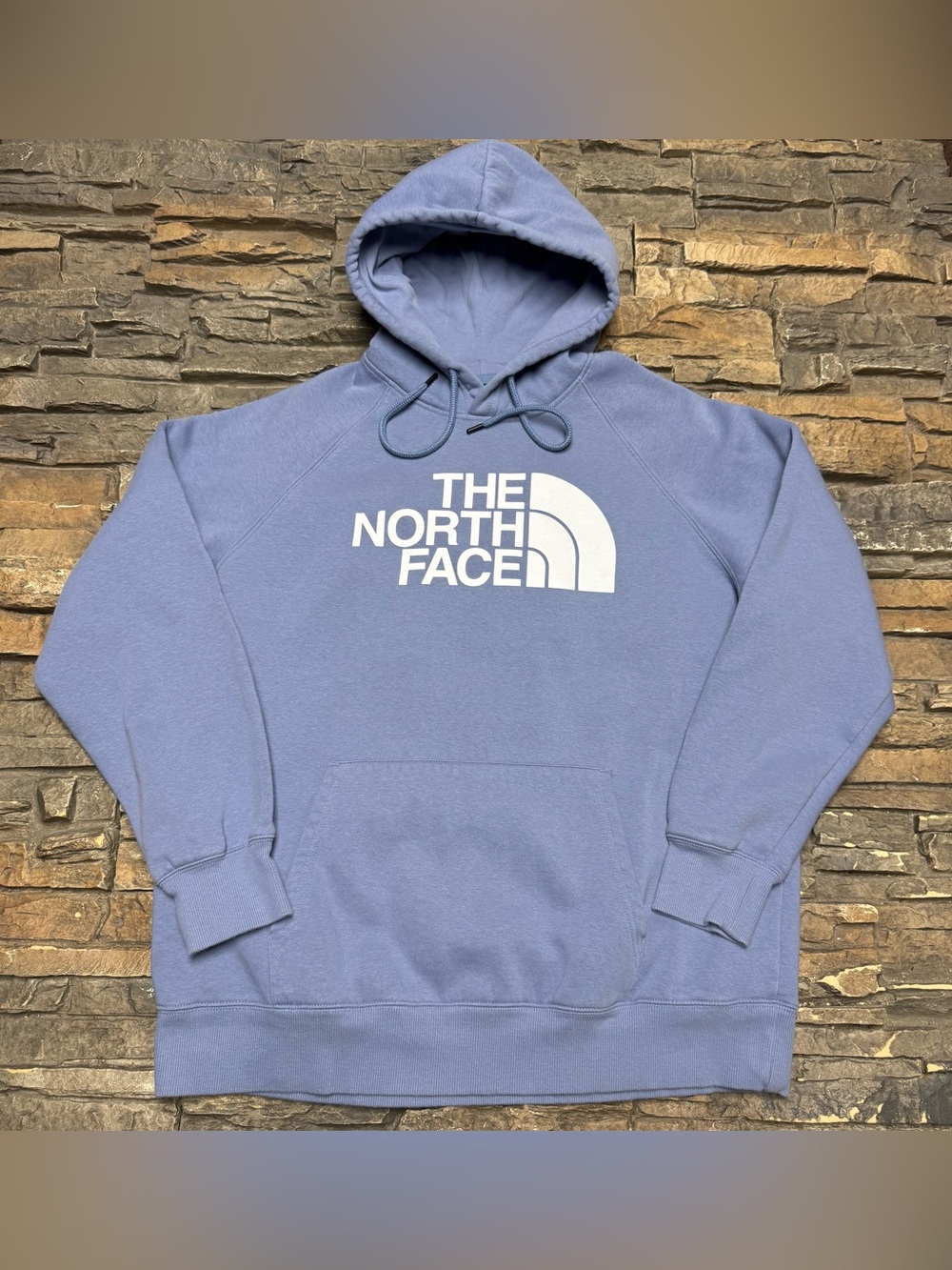The North Face Half Dome Hoodie Sweatshirt Womens XL Blue Pullover Logo Outdoors